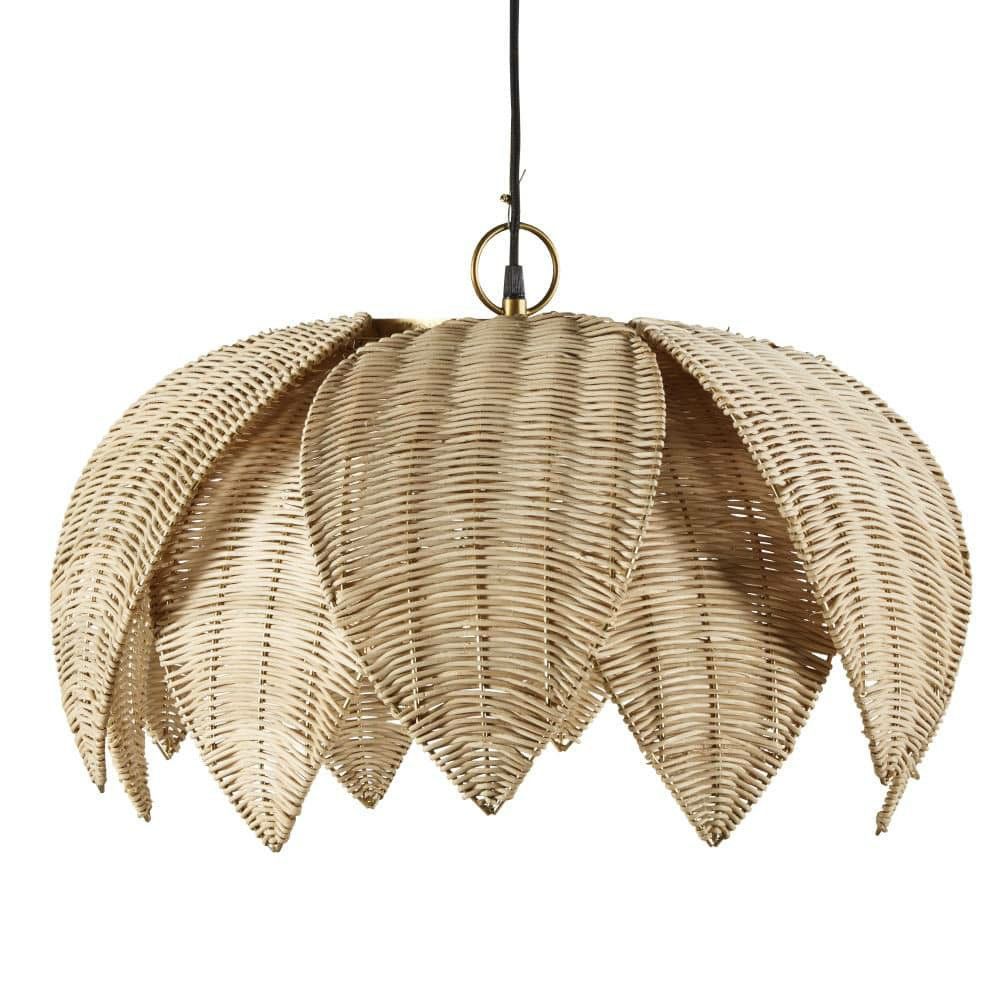 Lotus Pendant Rattan Lampshade