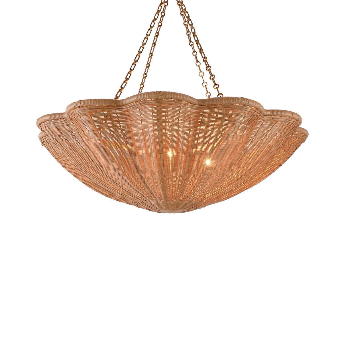 Reversed Umbrella Rattan Pendant Lampshade