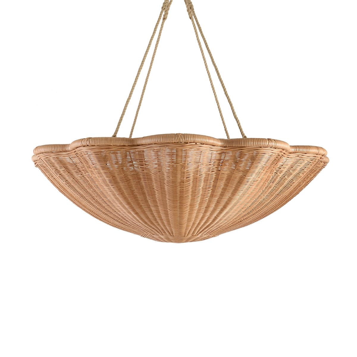 Reversed Umbrella Rattan Pendant Lampshade