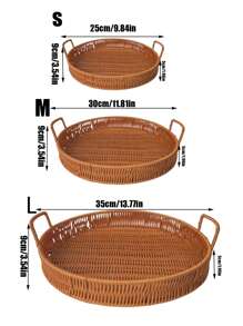 MAXIMILLIEN NATURAL BAMBOO RATTAN LAUNDRY AND STORAGE BASKET.
