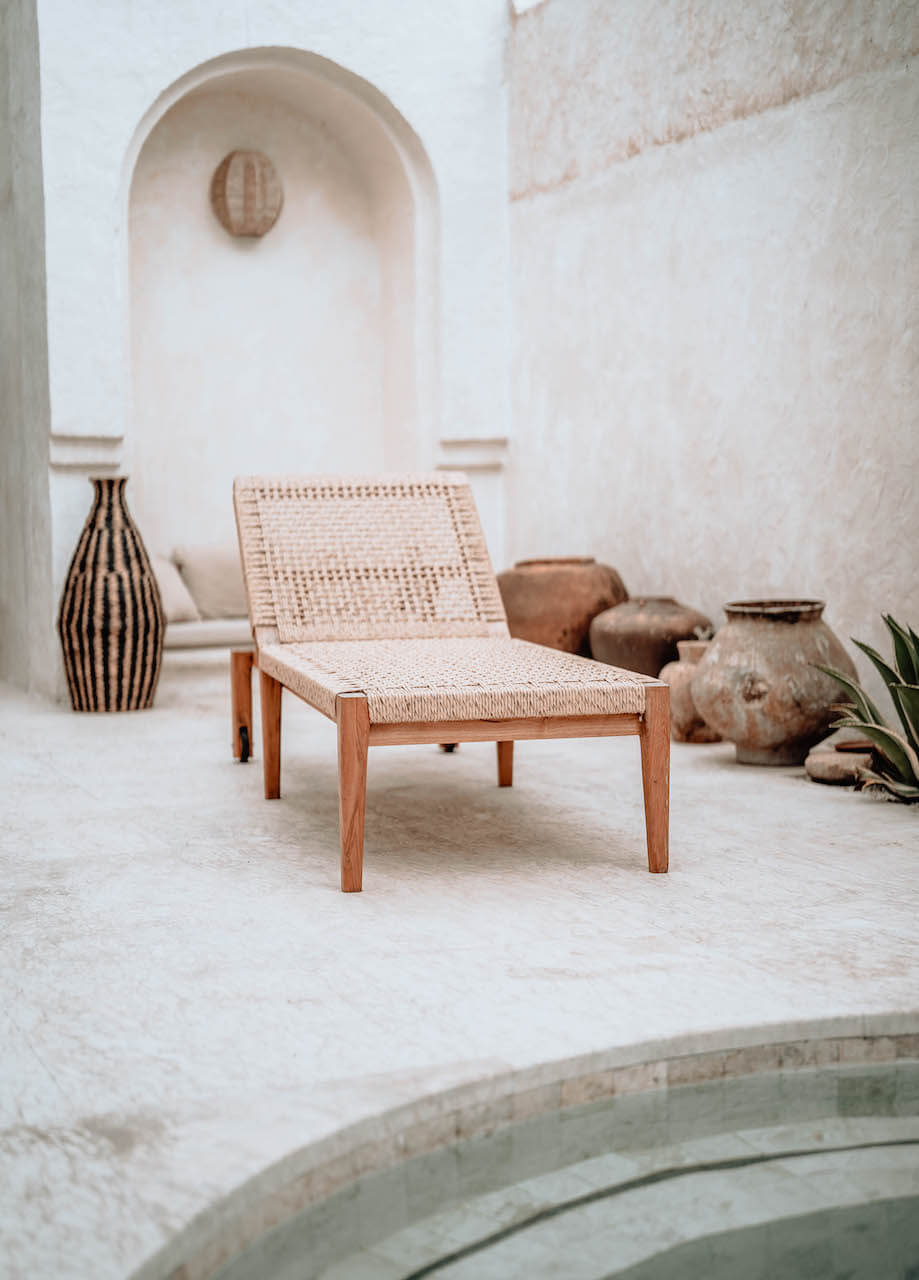 Shudun bamboo lounge chair for outdoor or indoor.
