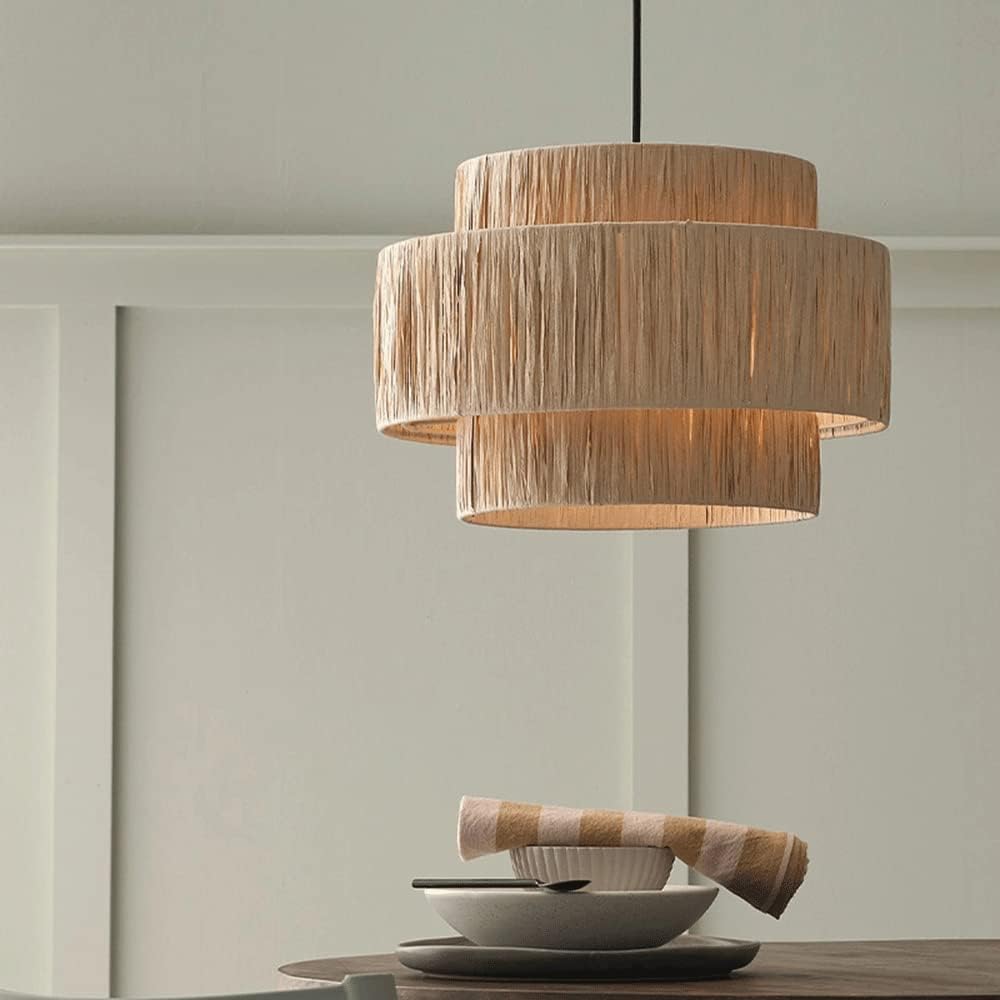 Raffia Triple Layer Pendant Lampshade