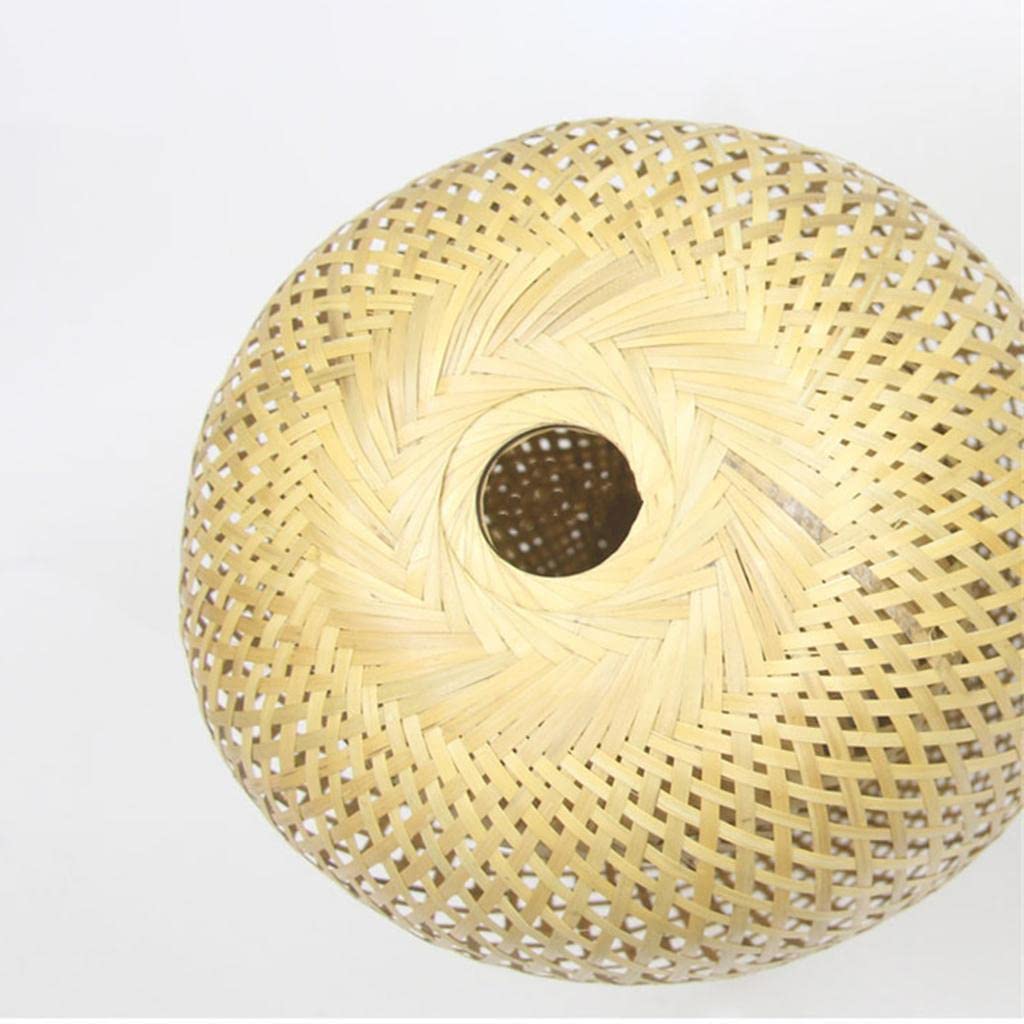 Flat Round Cane Designer Pendant Lampshade