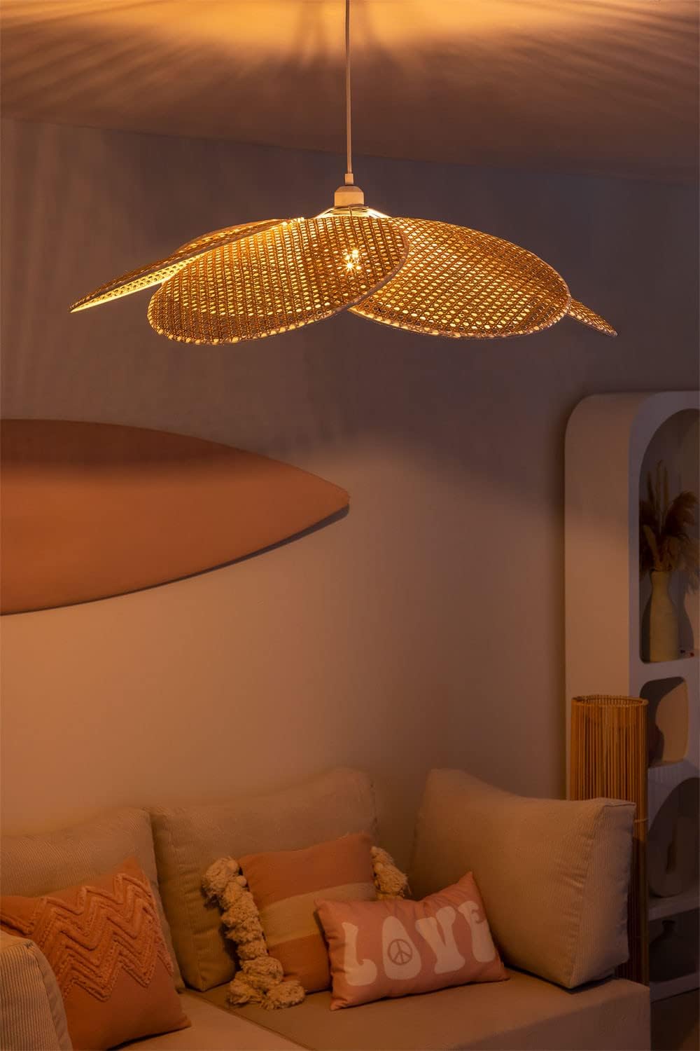 Petals Cane Pendant Lampshades