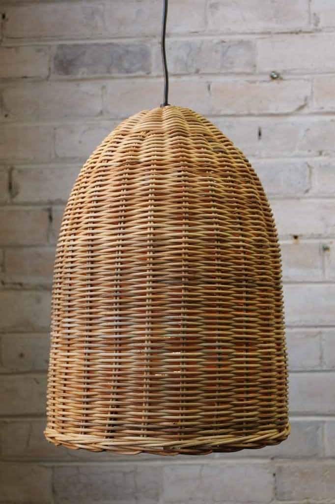 Round Woven Cup Pendant Rattan Lampshade