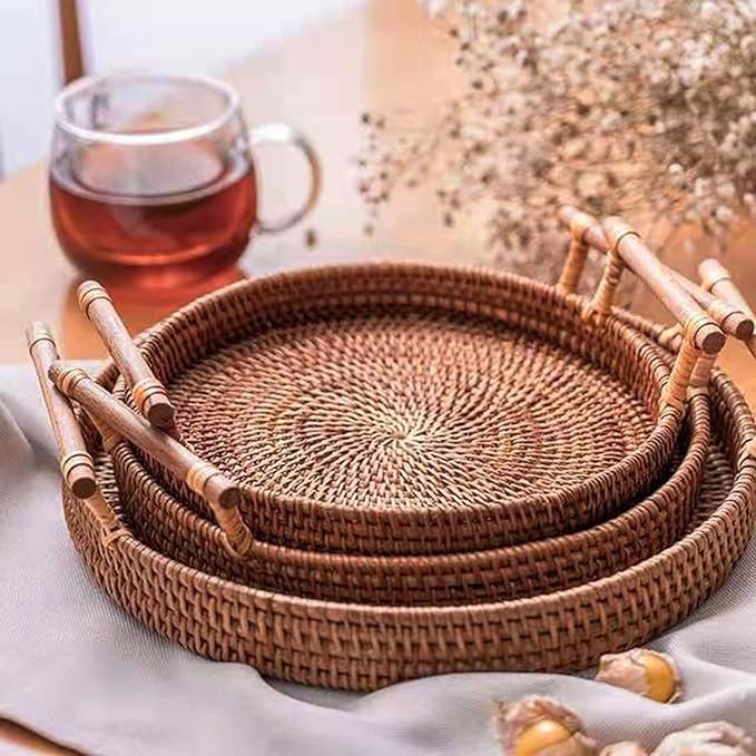 MAXIMILLIEN NATURAL BAMBOO RATTAN LAUNDRY AND STORAGE BASKET.