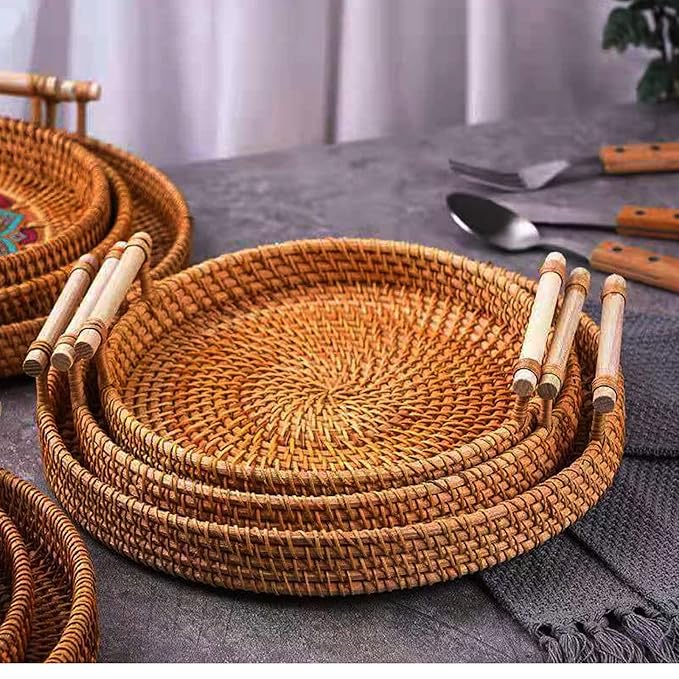 MAXIMILLIEN NATURAL BAMBOO RATTAN LAUNDRY AND STORAGE BASKET.