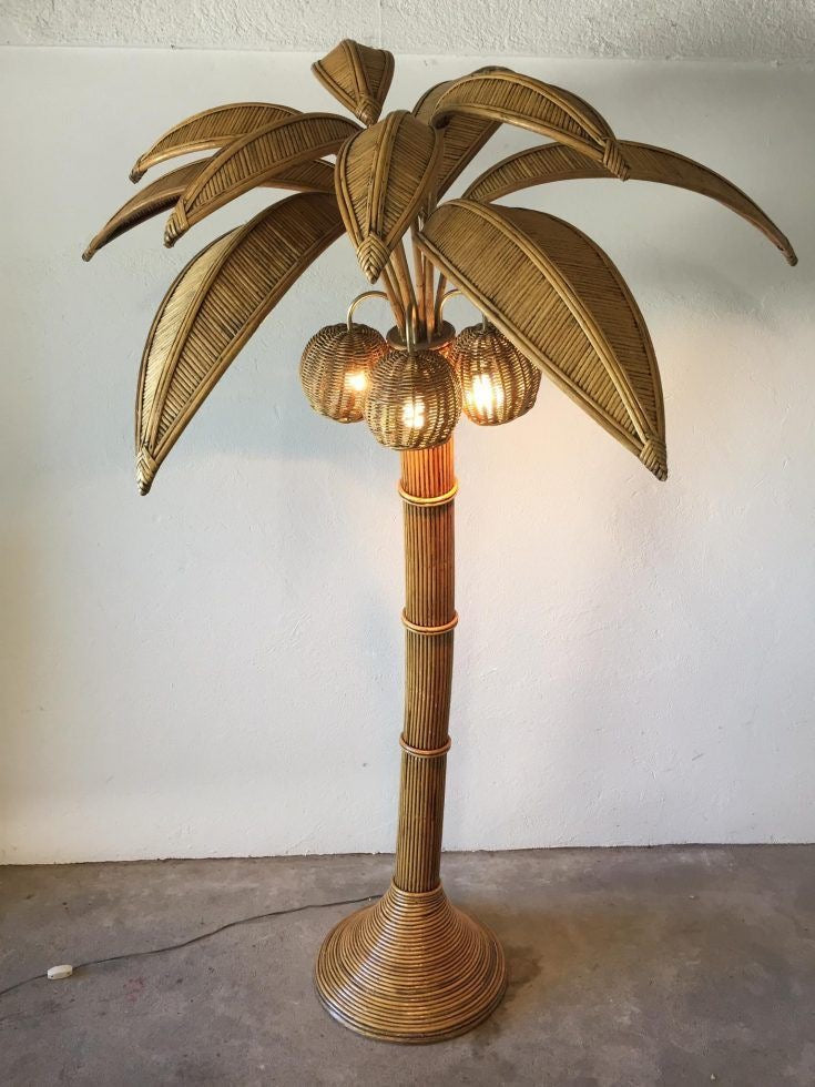 Rattan Coco Tree Huge Floor Lampshade
