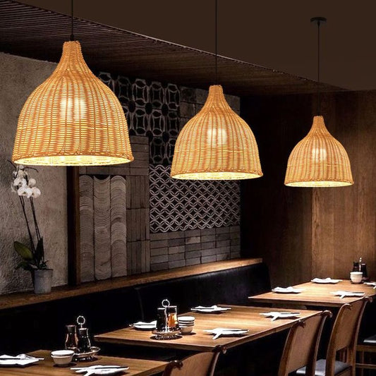 Elegant Rattan Pendent Lampshade