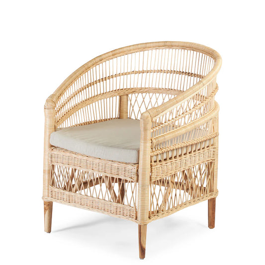 Lumino Rattan Chair – Natural Color – Handcrafted Sustainable Armchair 2 Chairs.