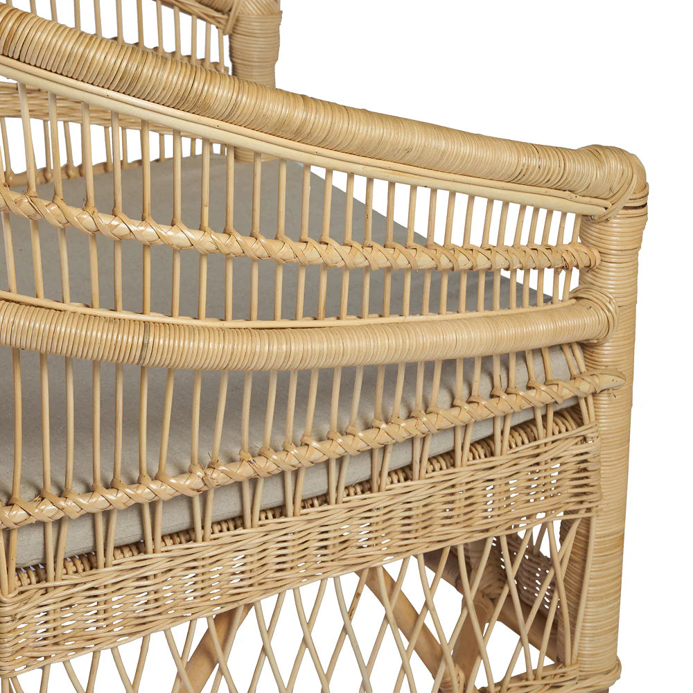 Lumino Rattan Chair – Natural Color – Handcrafted Sustainable Armchair 2 Chairs.