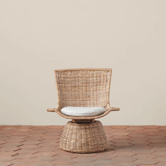 Kaulana Rattan Chair – Natural Color – Handcrafted Sustainable Armchair 2 Chairs.
