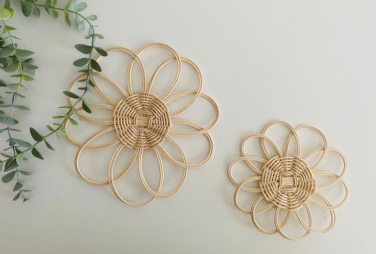 Beautiful Set of 3 cane Wall Decor