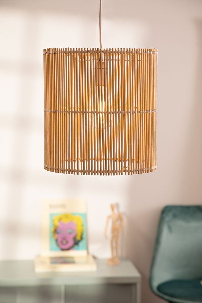 Chalice Pendent Rattan Lampshade