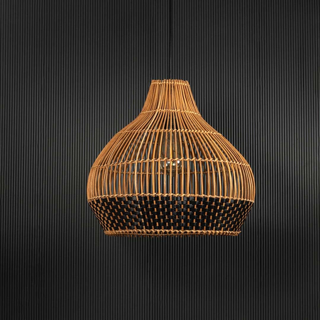 Onion Shaped Rattan Lampshades