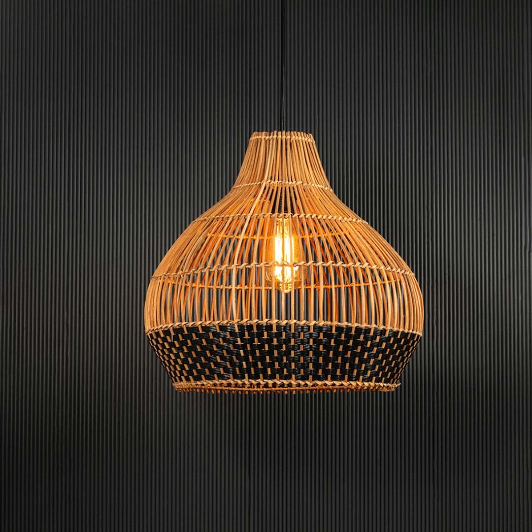 Onion Shaped Rattan Lampshades
