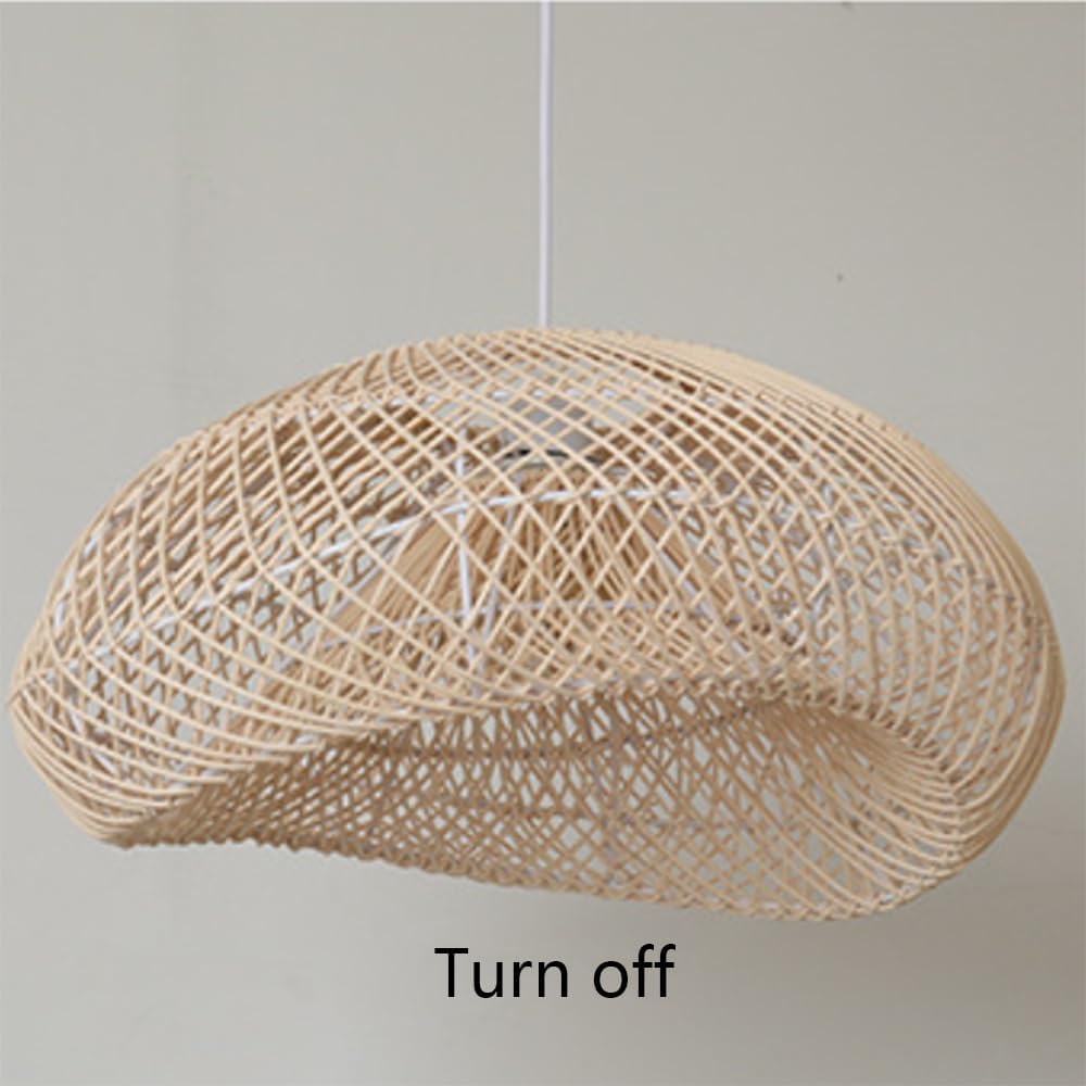 Wavy Rattan Pendent Lampshade