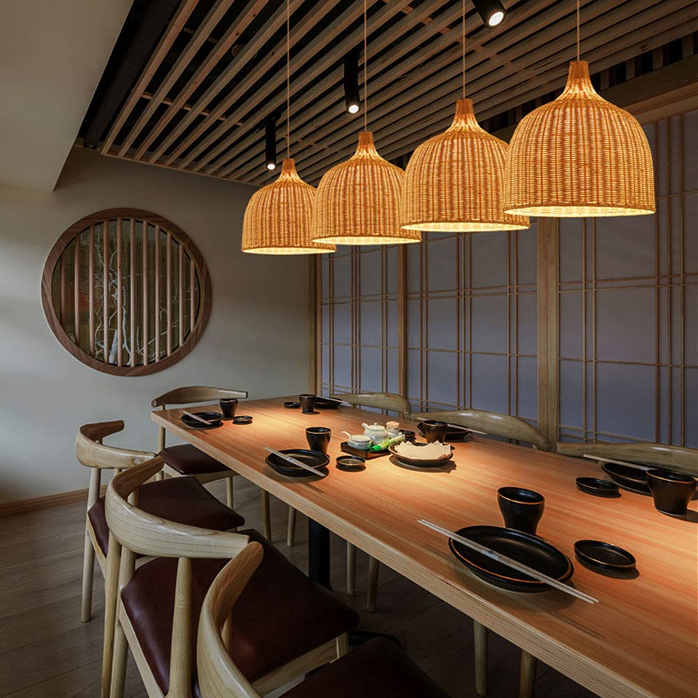 Elegant Rattan Pendent Lampshade