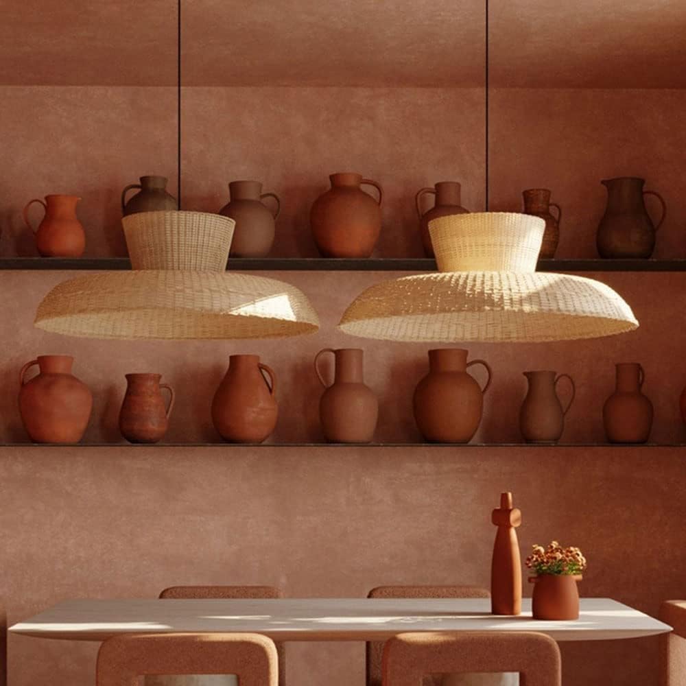 Hat Rattan Pendant Lampshade