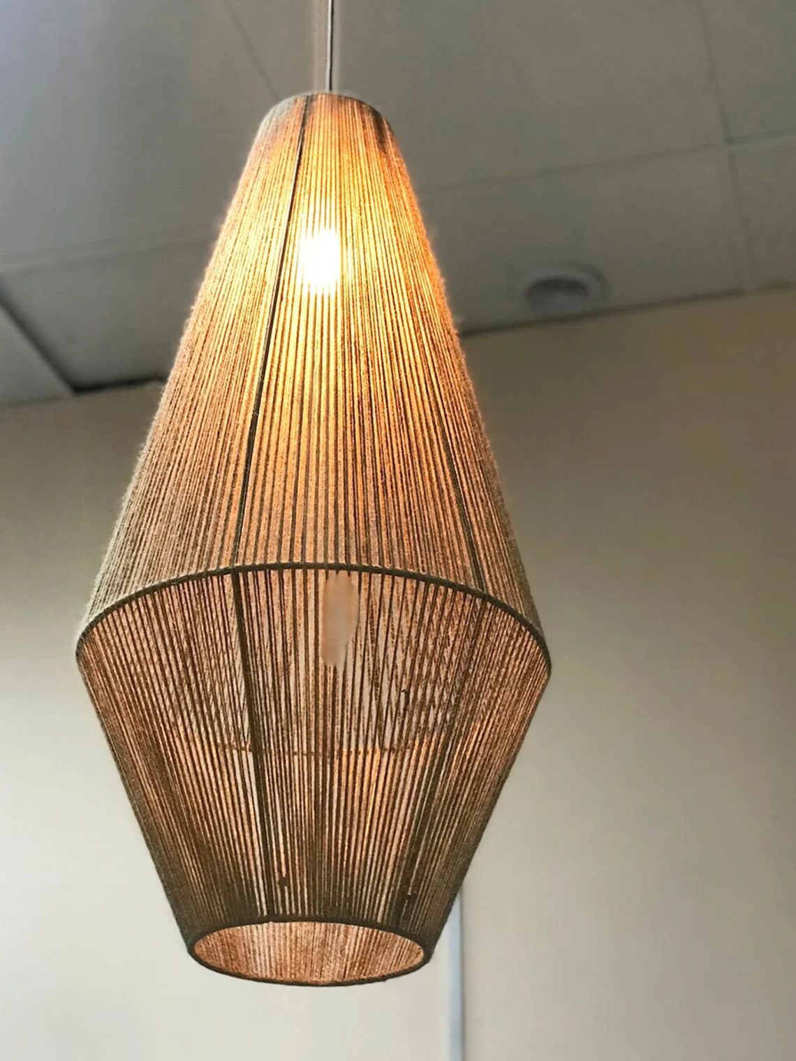 Diamond Shaped Jute Lampshade