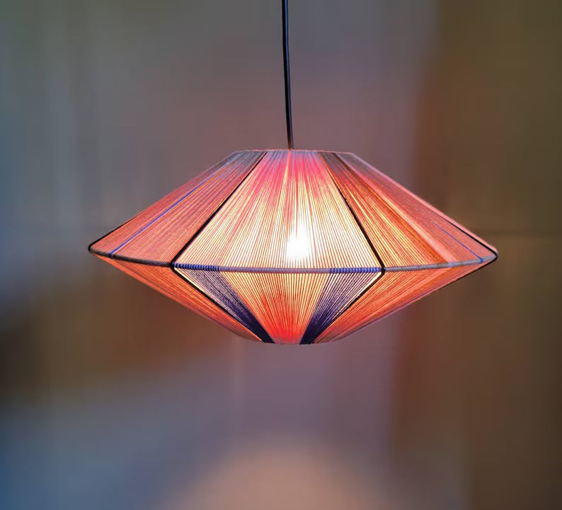 Diamond Shaped Jute Lampshade
