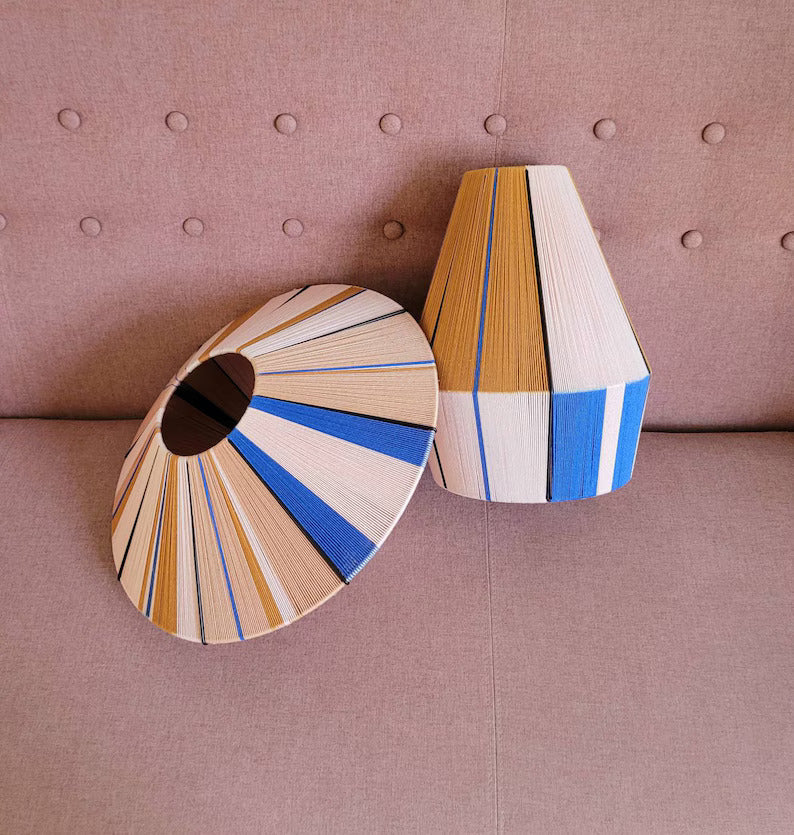 Diamond Shaped Jute Lampshade