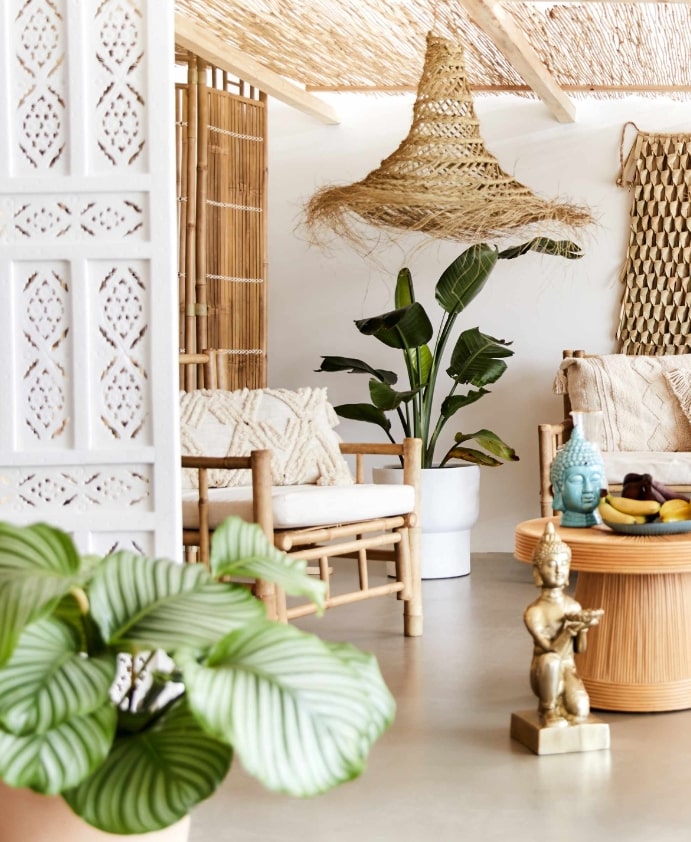 Raffia Hanging Lampshade