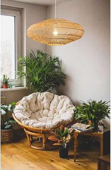 Spaceship Rattan Pendant Lampshade