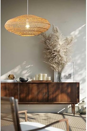Spaceship Rattan Pendant Lampshade