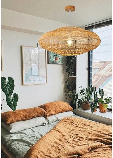 Spaceship Rattan Pendant Lampshade