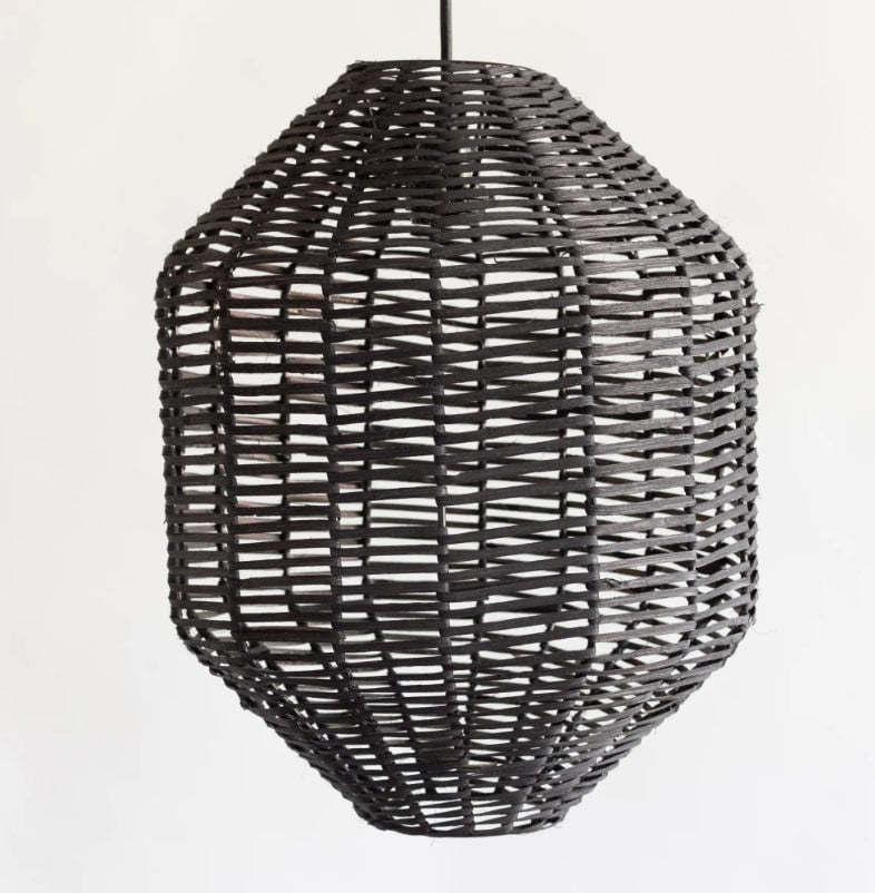 Designer Flat Rattan Lampshade