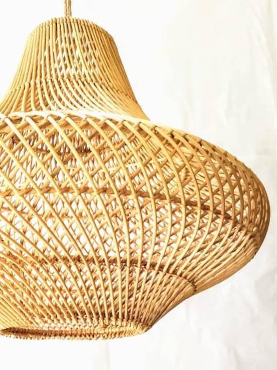 Mushroom Rattan Pendant Lampshade