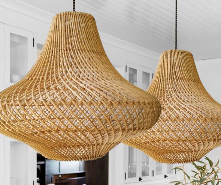 Mushroom Rattan Pendant Lampshade