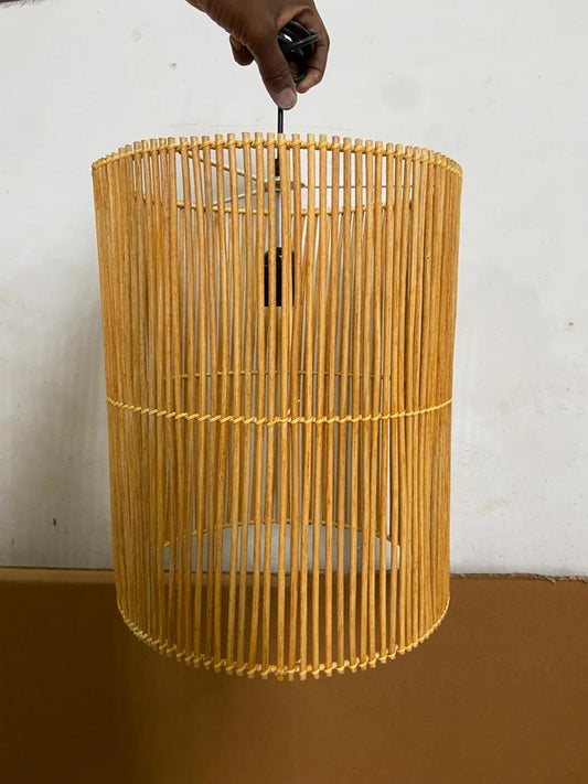 Chalice Pendent Rattan Lampshade