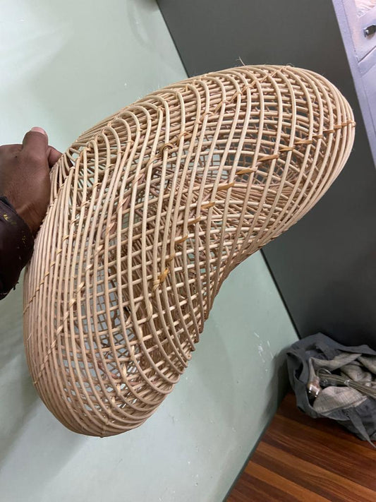 Wavy Rattan Pendent Lampshade