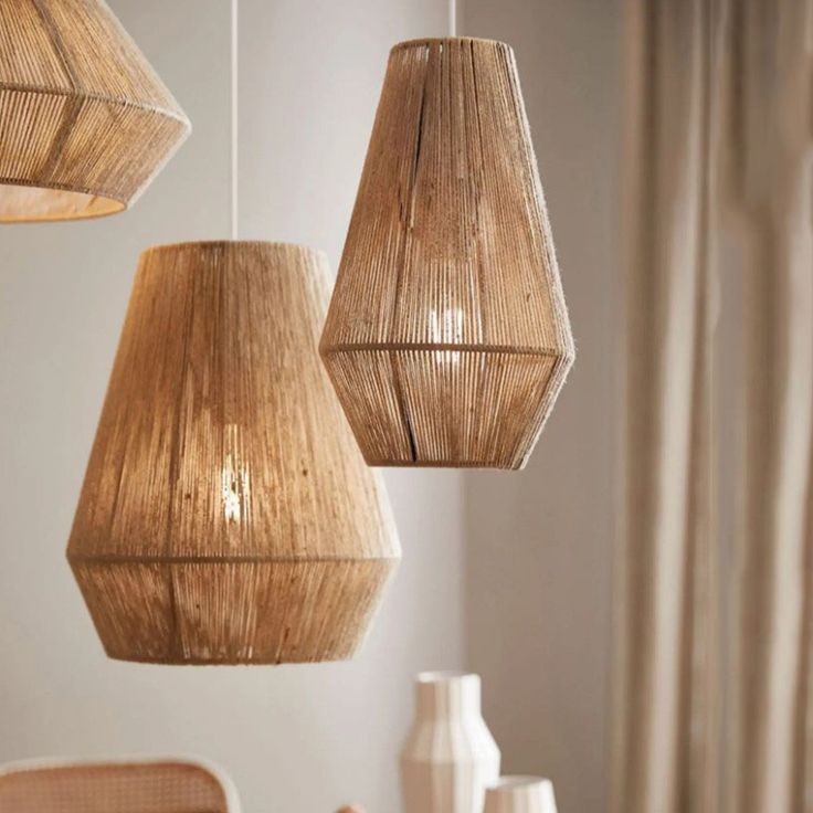 Briolette Jute Pendent Lampshade