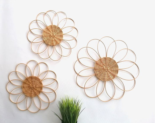 Beautiful Set of 3 cane Wall Decor