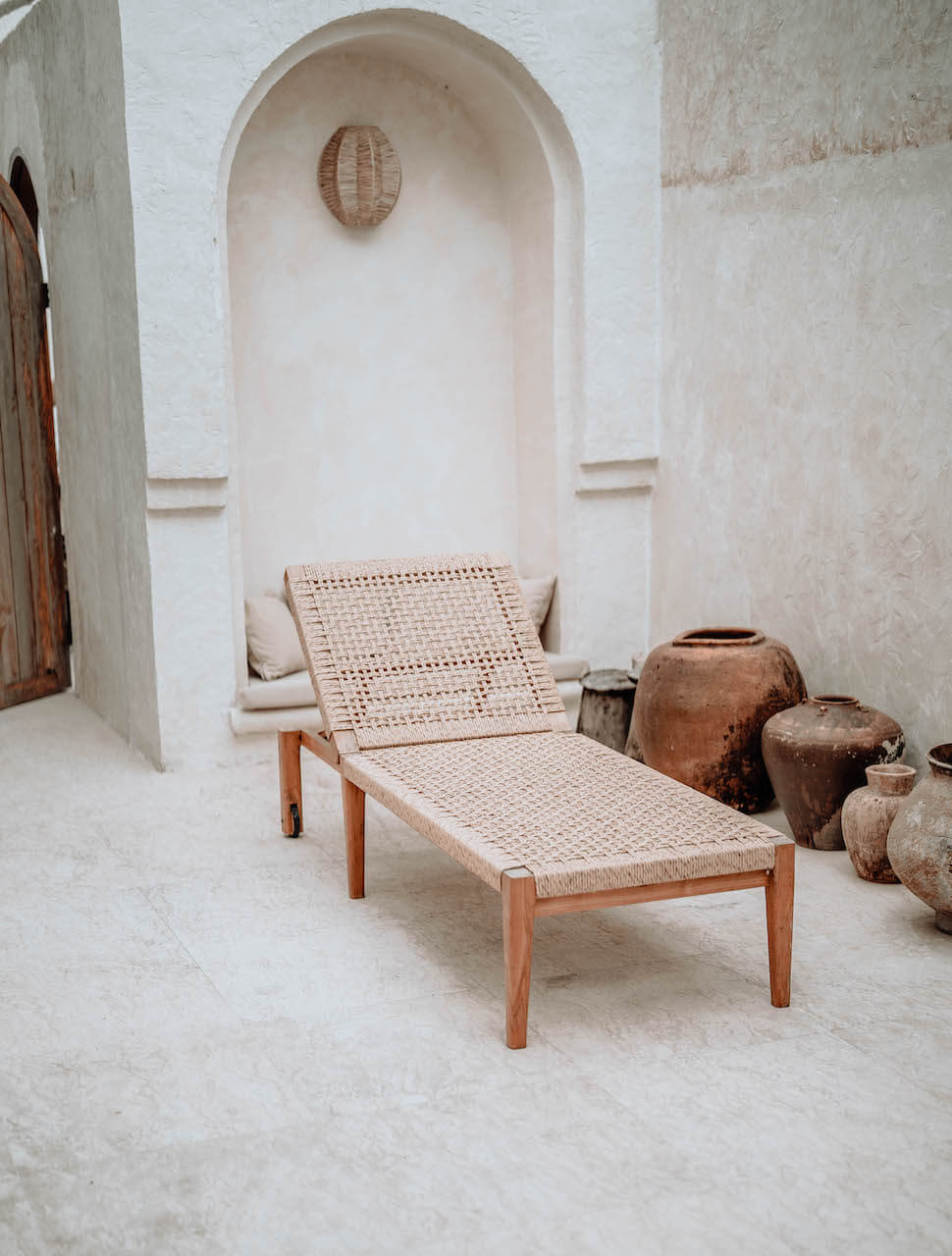 Shudun bamboo lounge chair for outdoor or indoor.