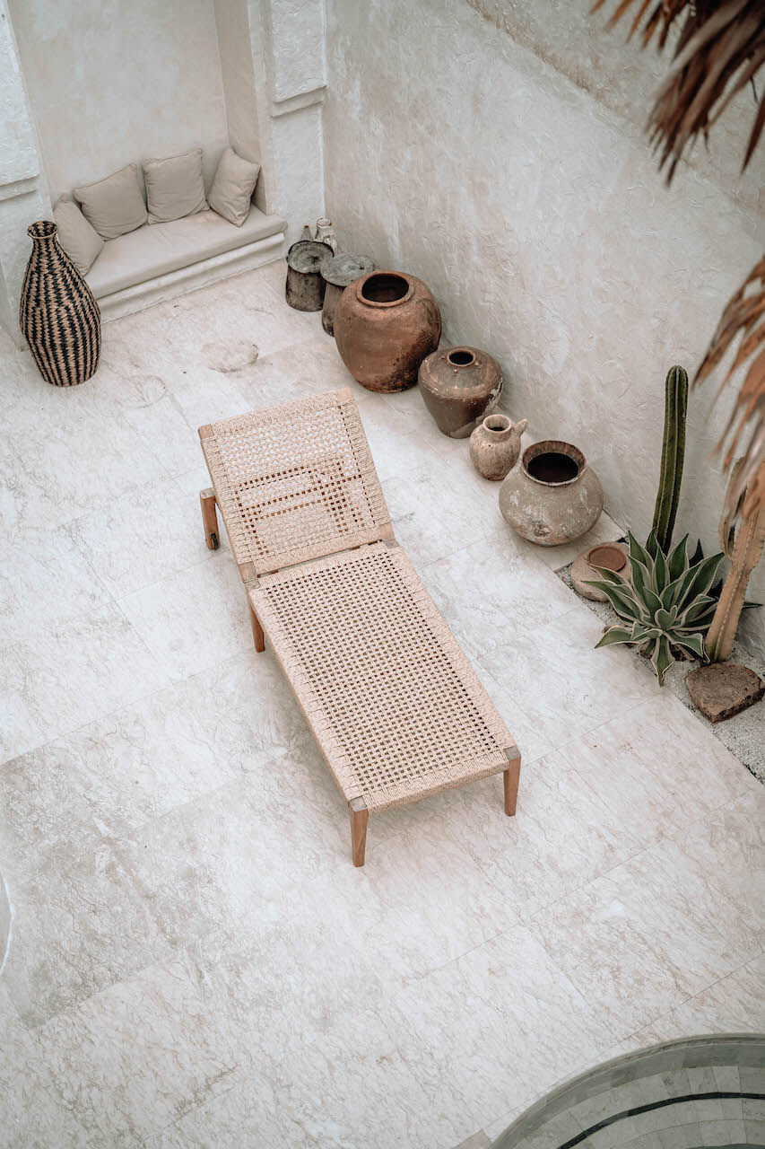 Shudun bamboo lounge chair for outdoor or indoor.
