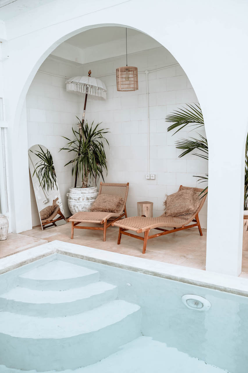 Sidonie bamboo lounge chair for outdoor or indoor.