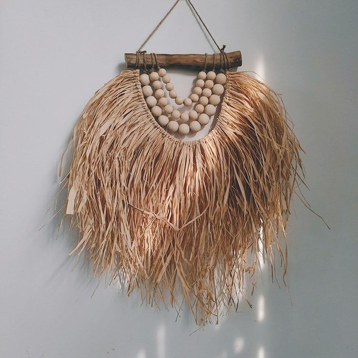 Raffia Wall Hanging Decor