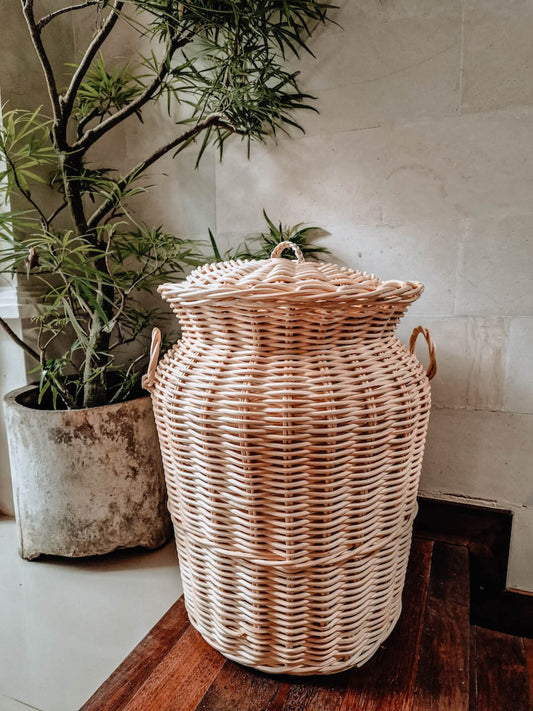 Ace Natural Bamboo Rattan Laundry Basket.