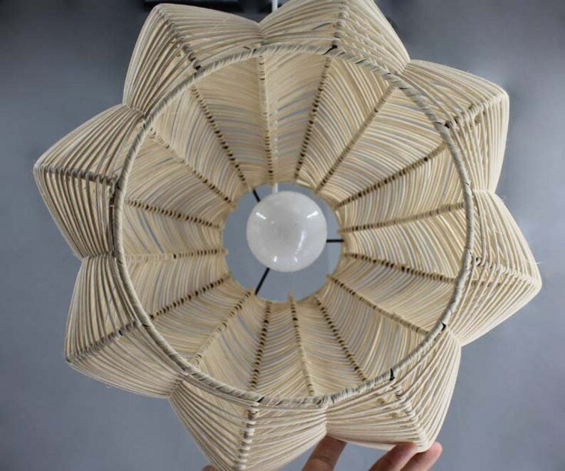 Jute Zig Zag Pendant Lampshade