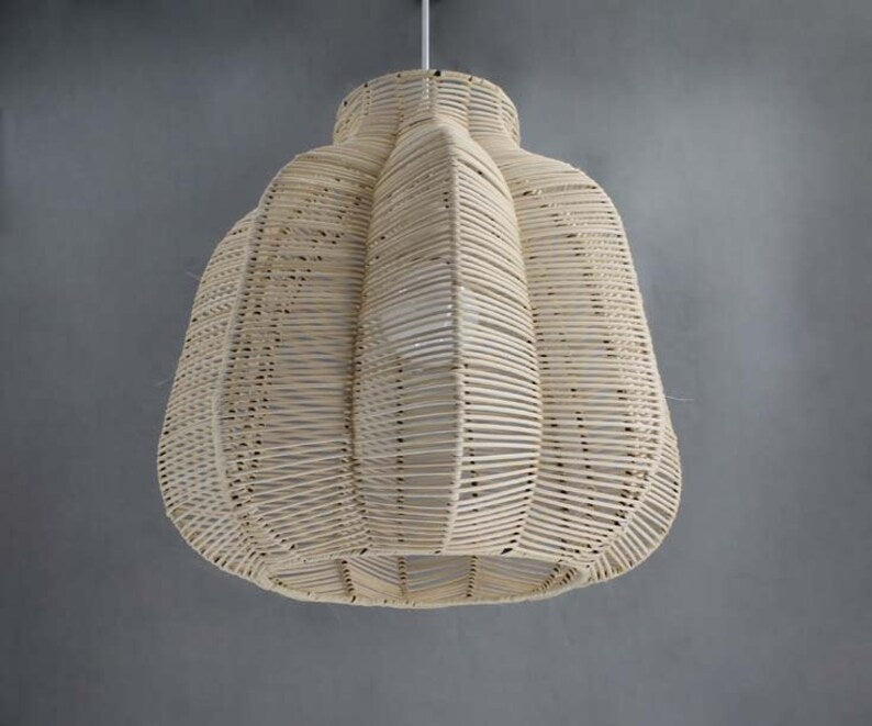 Jute Zig Zag Pendant Lampshade