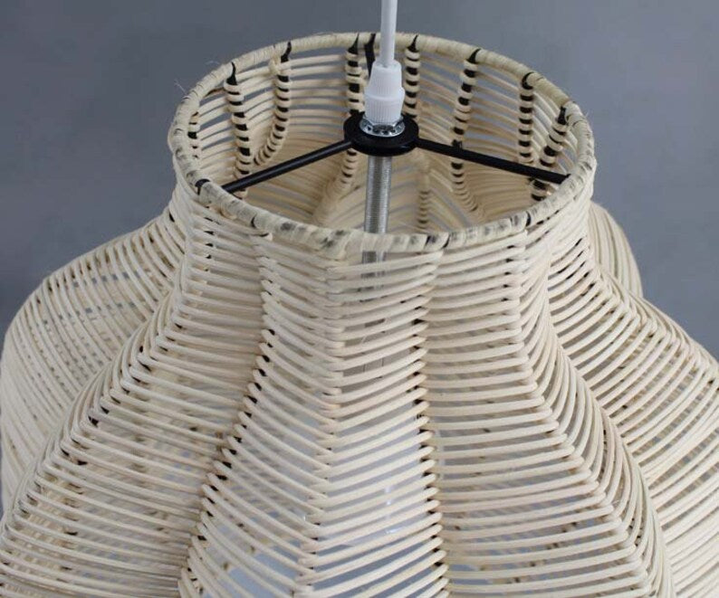 Jute Zig Zag Pendant Lampshade