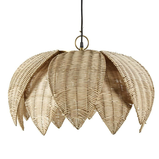 Lotus Pendant Rattan Lampshade
