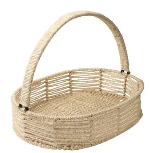 Oval Jute Hamper & Storage Basket