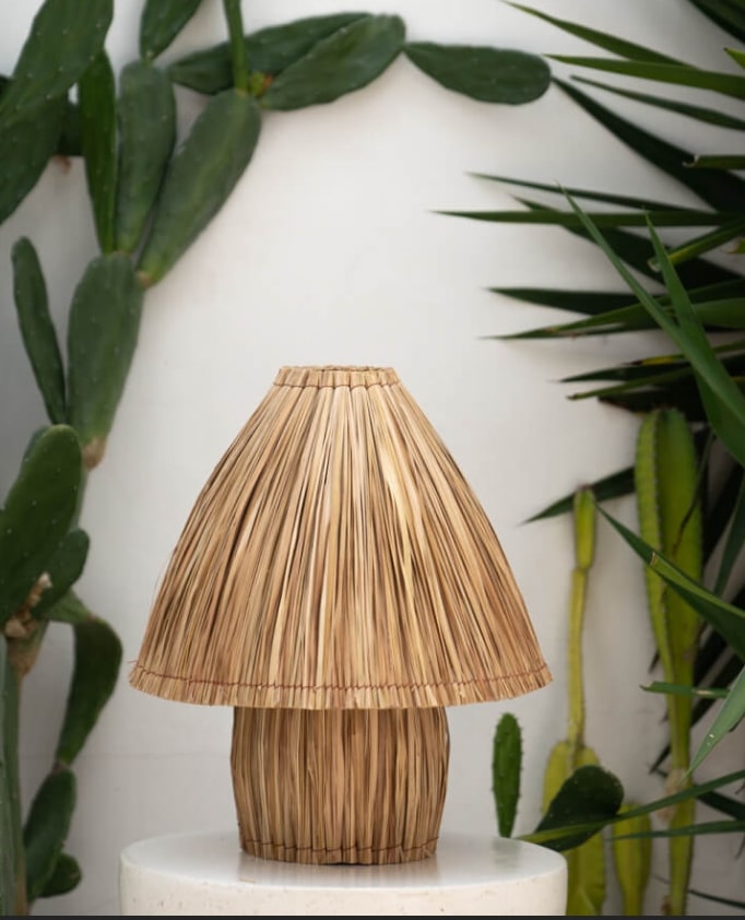 Raffia Table Lampshade
