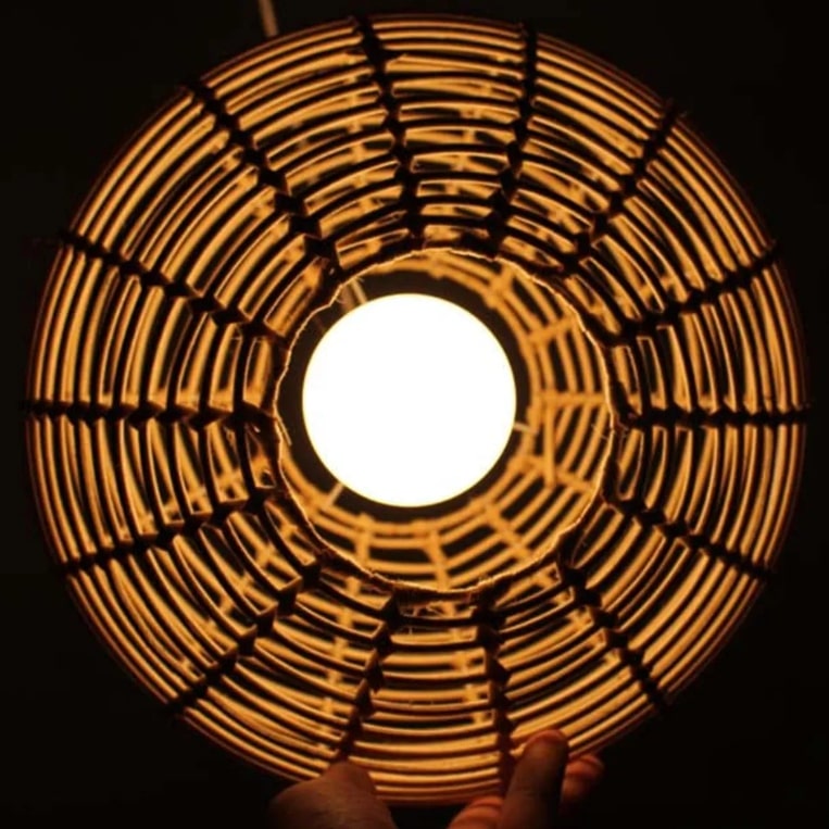 Ball Shaped Flat Rattan Pendant Lampshade