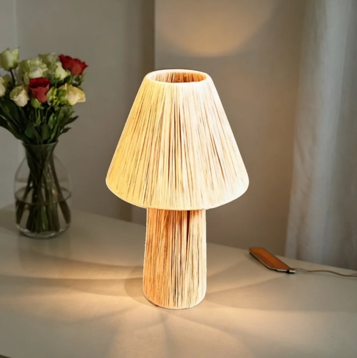 Raffia Table Lampshade